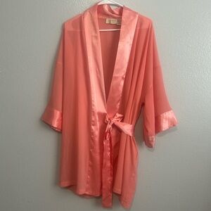 Victoria's Secret Coral Satin Robe